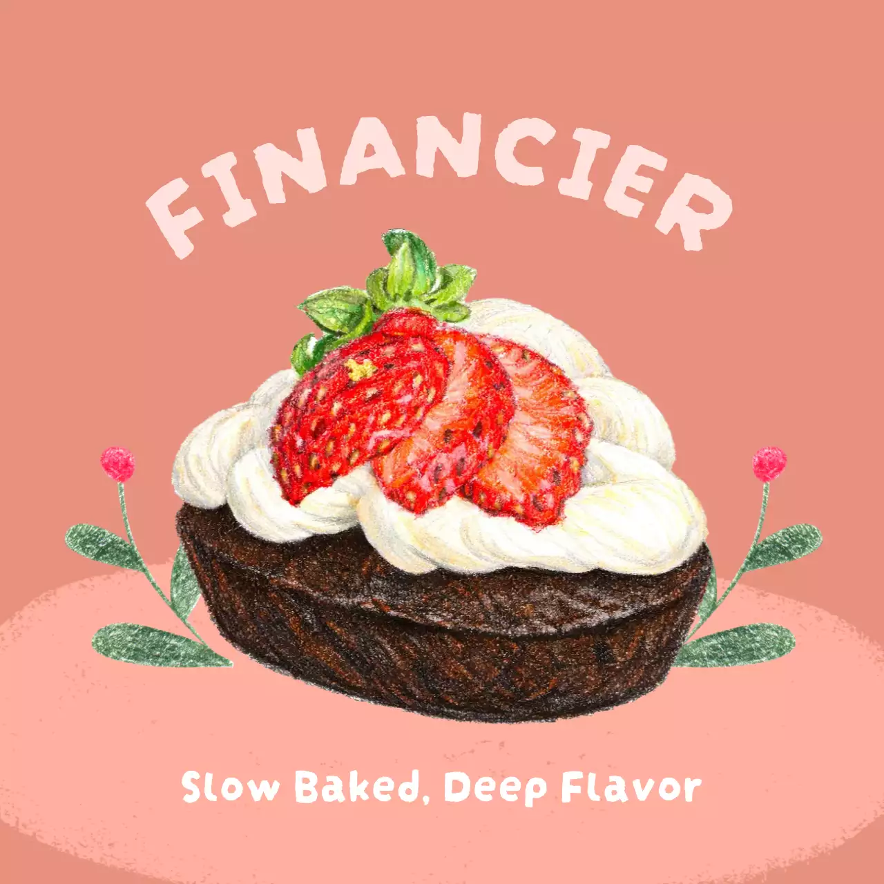 핑크 아기자기한 디저트 홍보