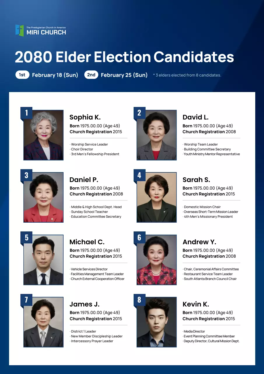 blue professional election guide