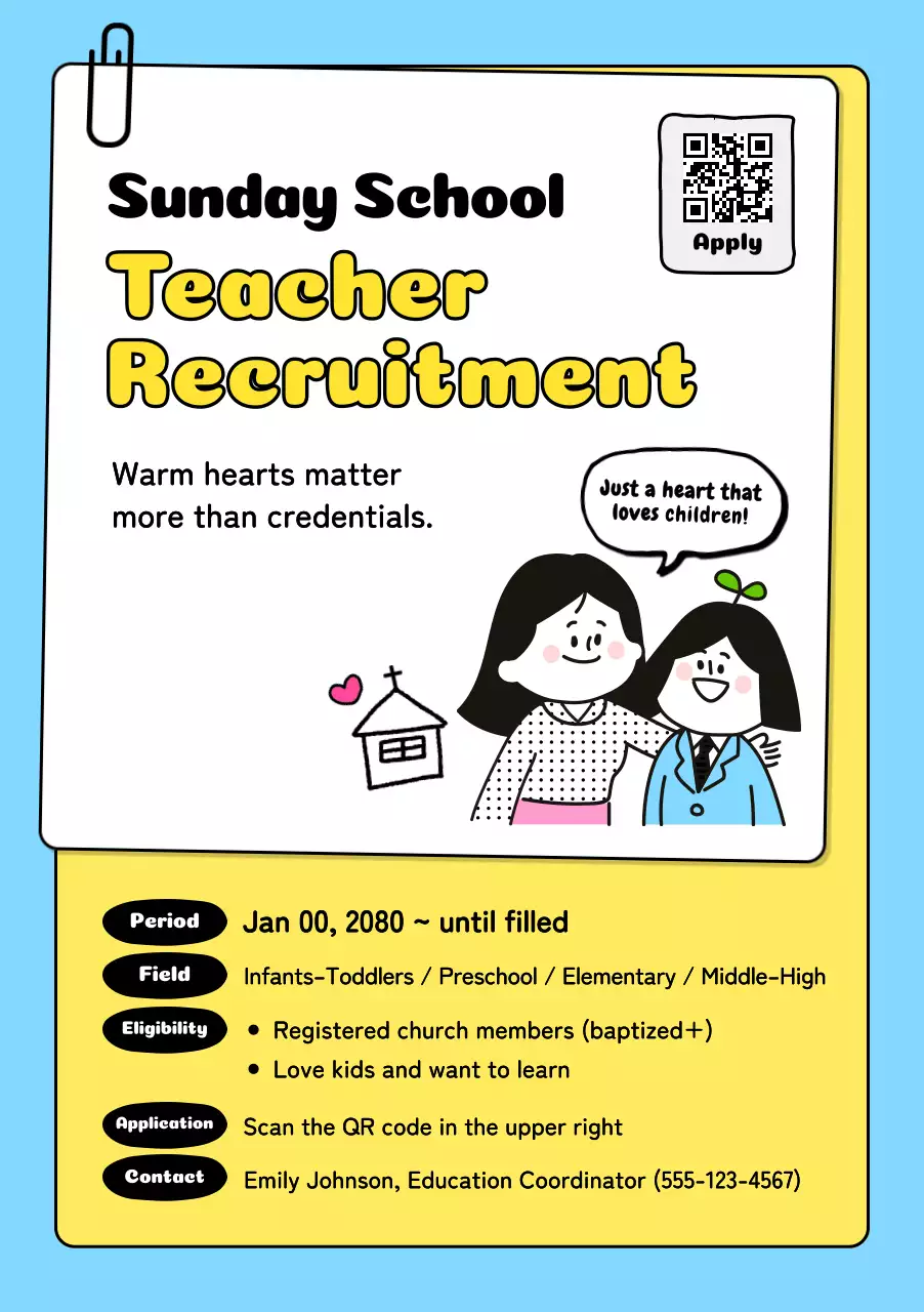 yellow simple teacher recruitment recruitment