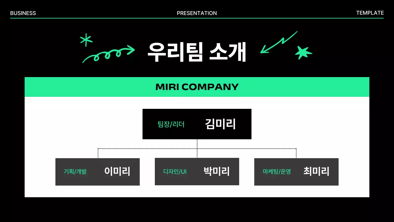 민트 미니멀 아이디어 발표 기획