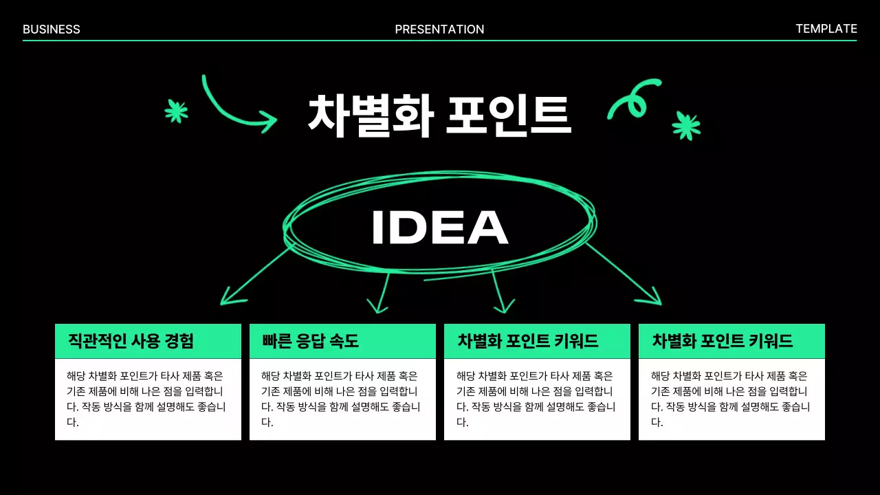 민트 미니멀 아이디어 발표 기획