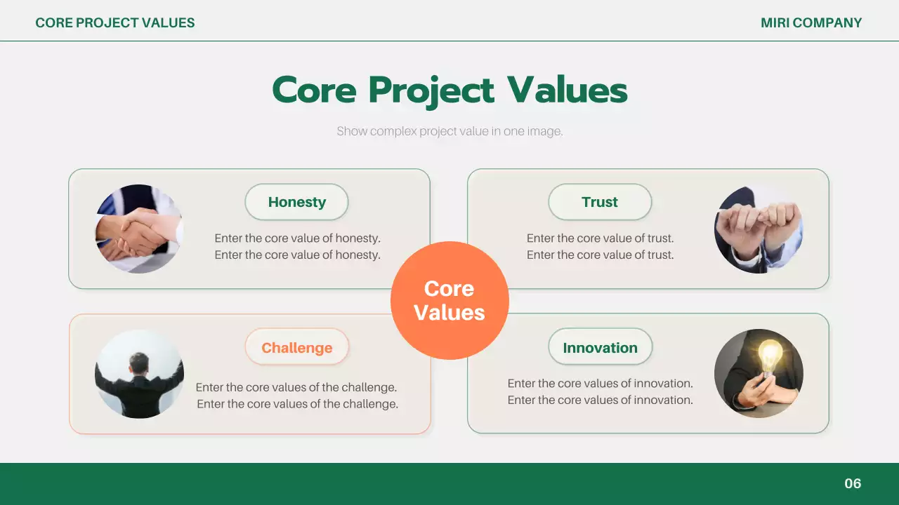 녹색 간편 비즈니스 보고서