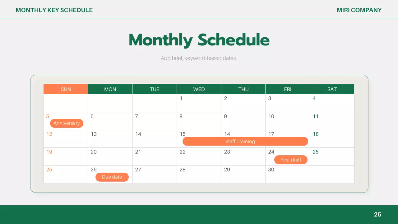 녹색 간편 비즈니스 보고서