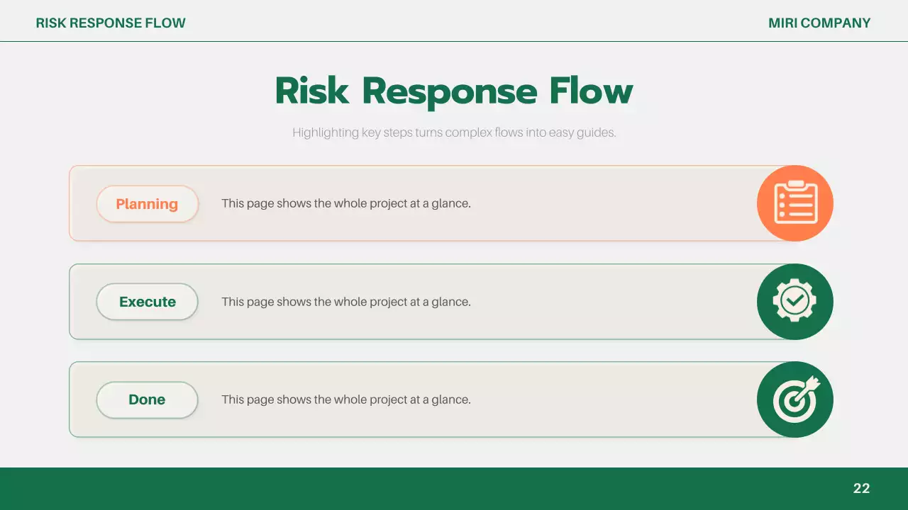 녹색 간편 비즈니스 보고서