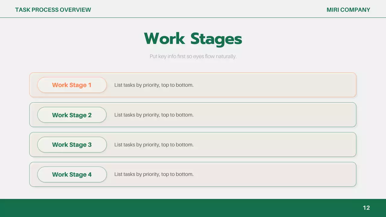 녹색 간편 비즈니스 보고서
