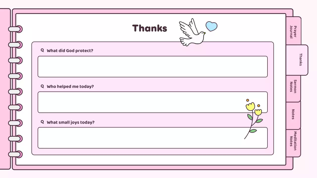 핑크 심플 페이스 다이어리