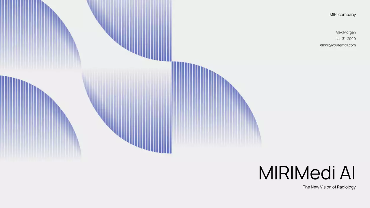 blue minimalist AI radiology letter