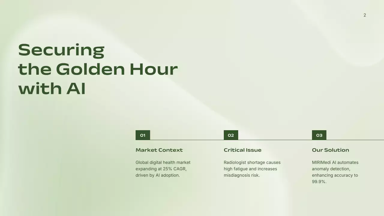 친환경 미니멀리스트 AI 방사선과 사업