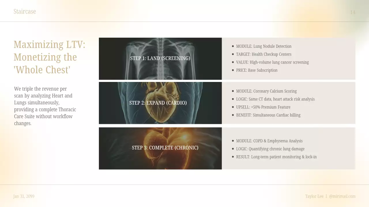 베이지색 깨끗한 AI 진단 사업