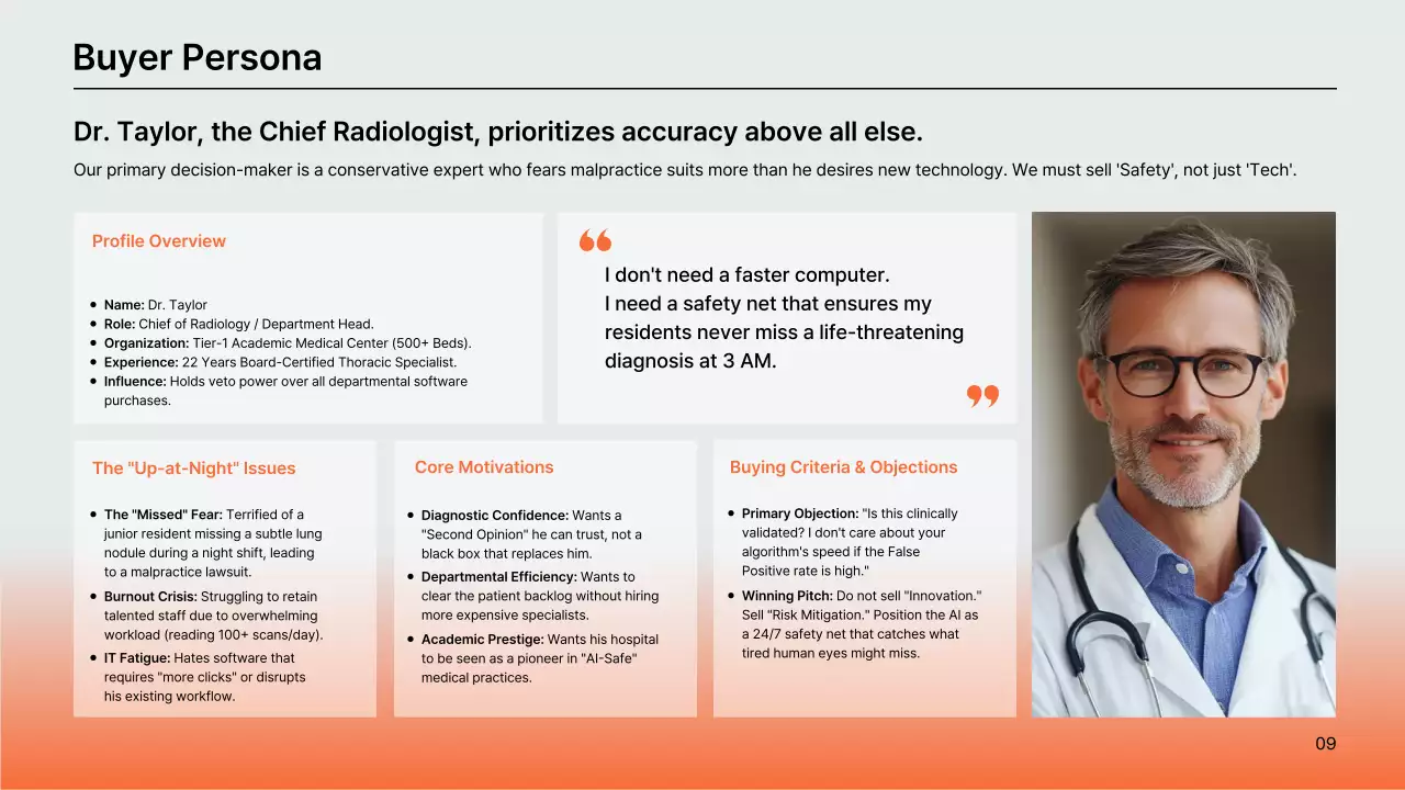 오렌지색 현대 AI 진단 사업