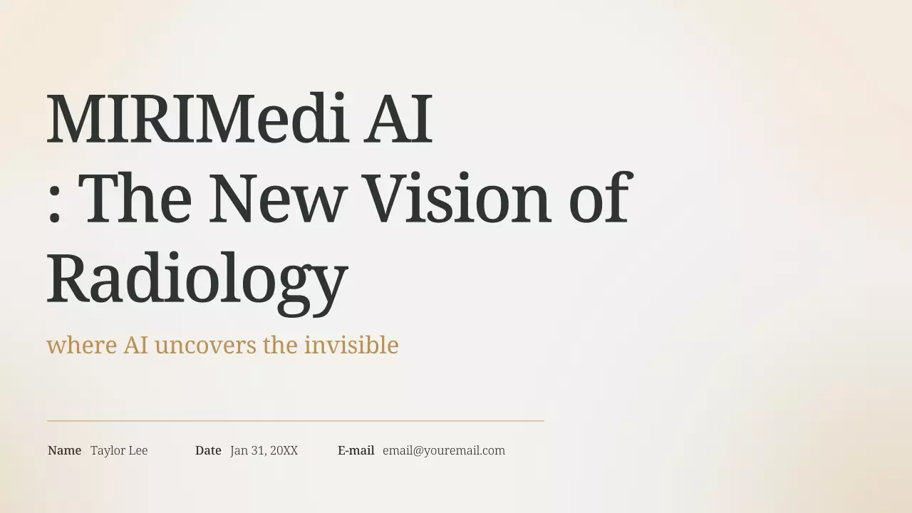 beige modern radiology presentation