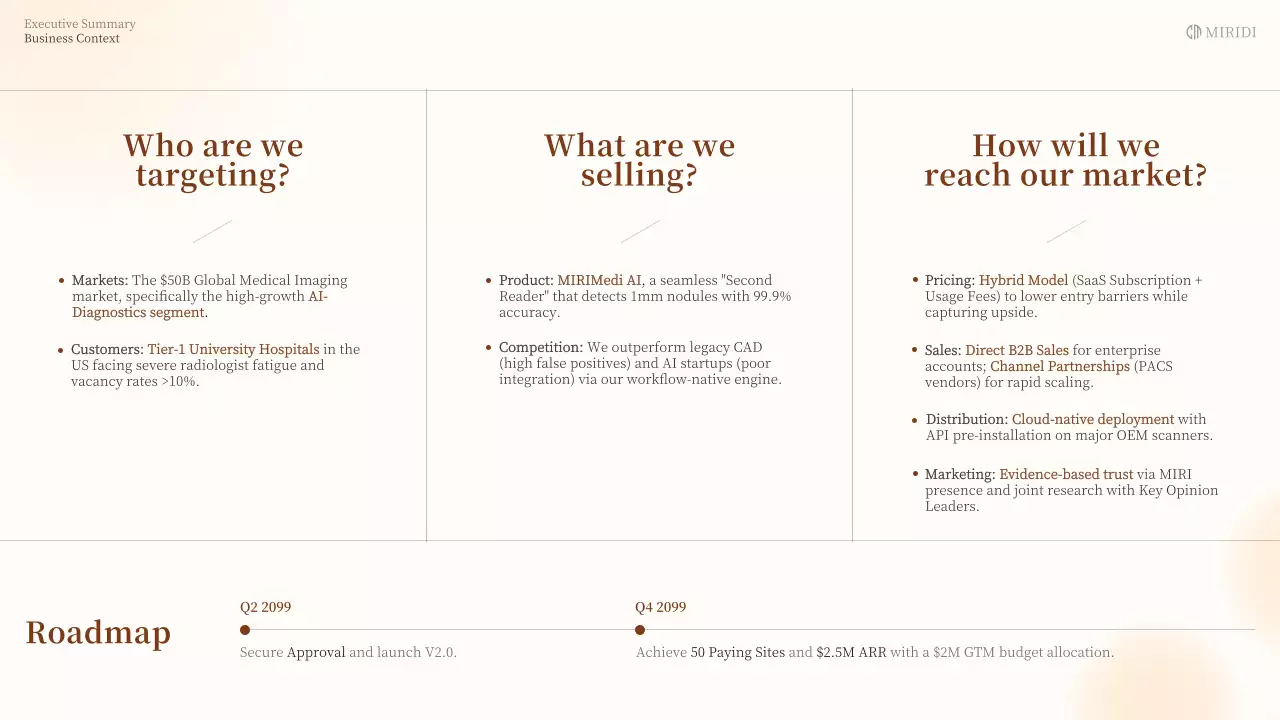 베이지색 클래식 AI 진단 사업 계획