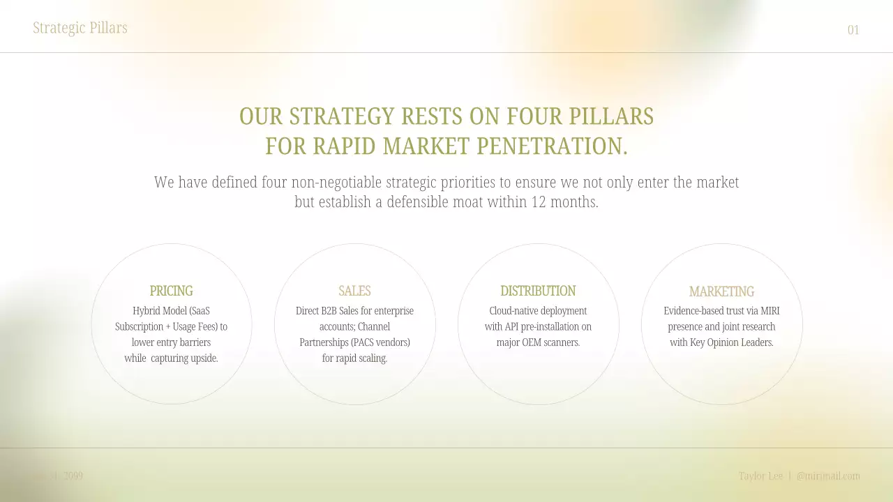 베이지색 깨끗한 AI 진단 사업