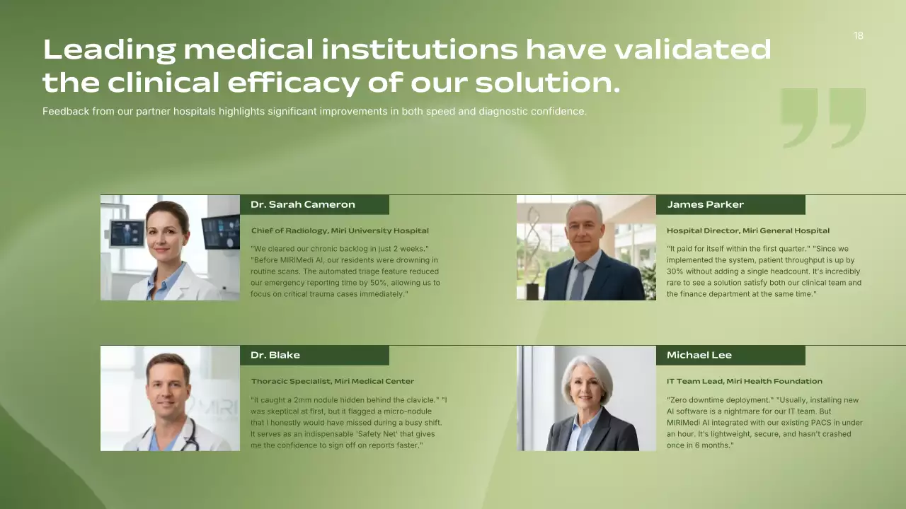 친환경 미니멀리스트 AI 방사선과 사업