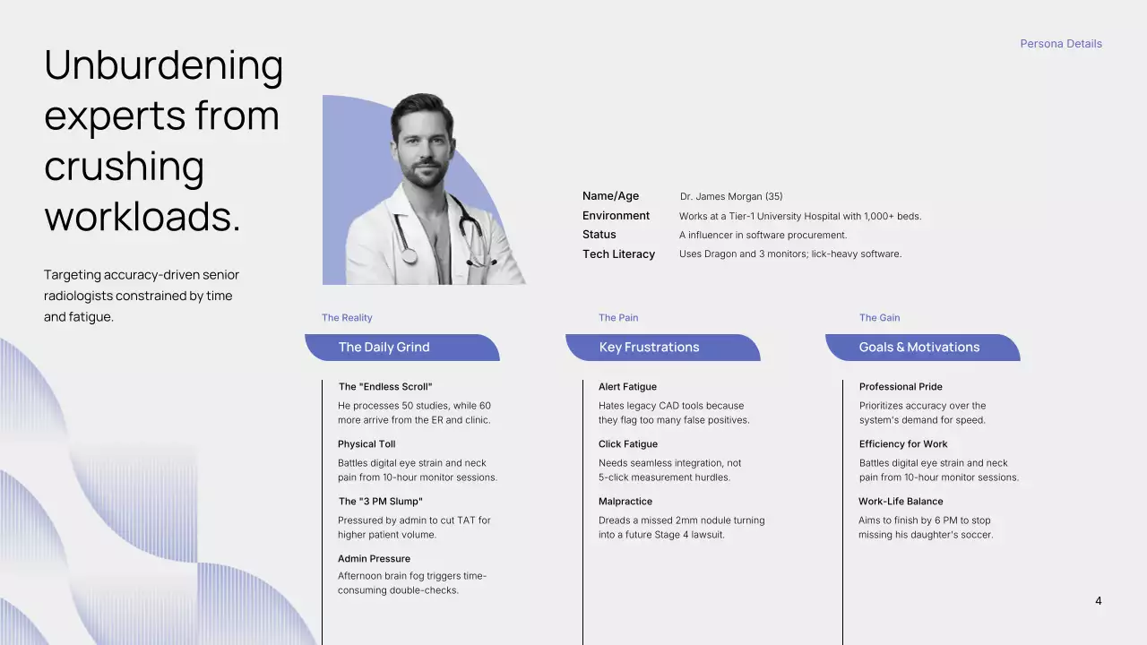 파란색 미니멀리스트 AI 방사선과 편지