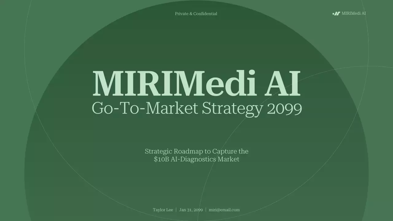 green modern AI diagnostics business plan
