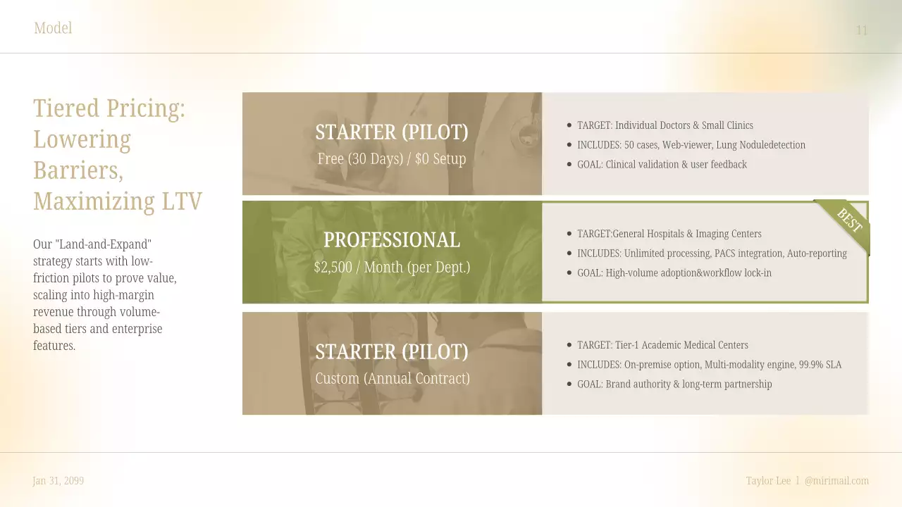 베이지색 깨끗한 AI 진단 사업