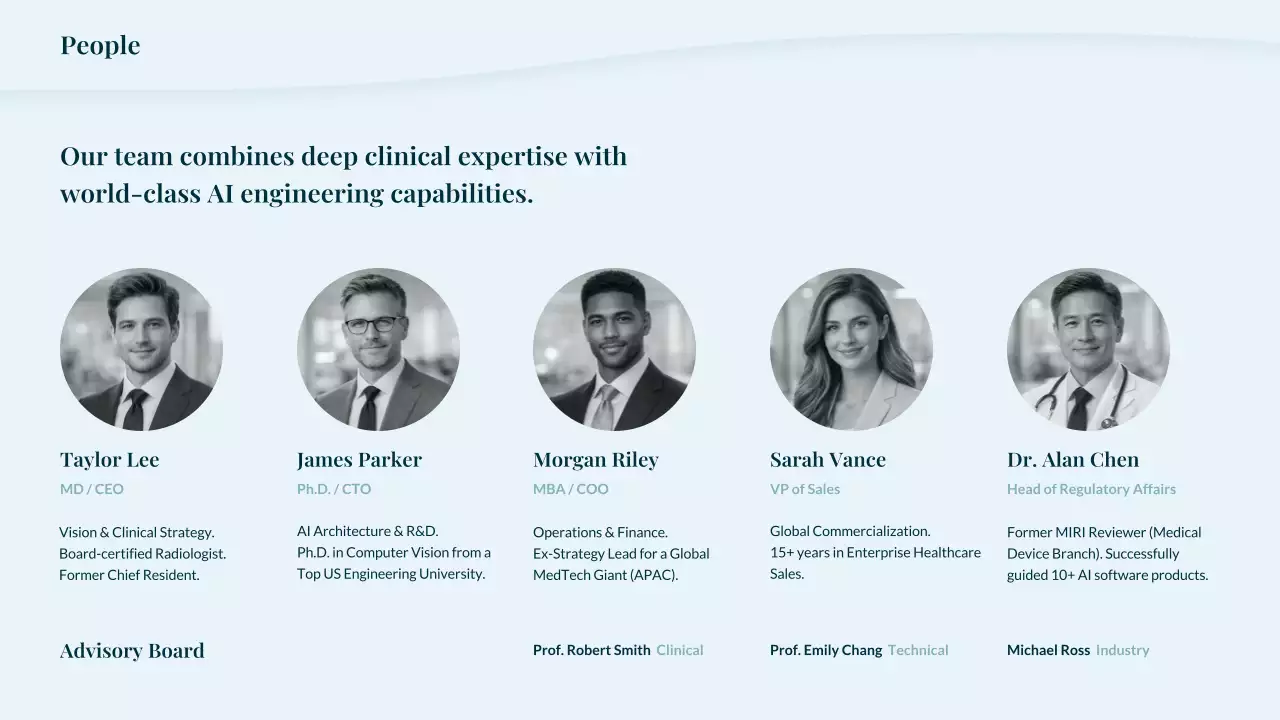 청록색 미니멀리스트 방사선학 프레젠테이션