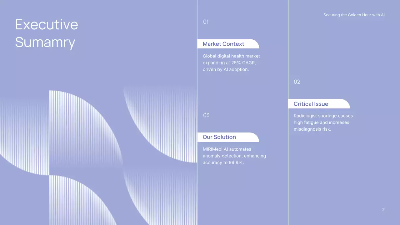 파란색 미니멀리스트 AI 방사선과 편지