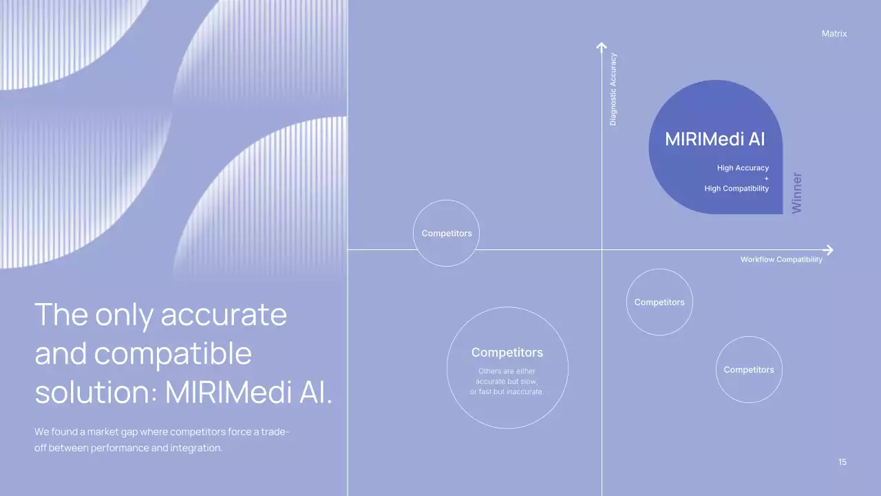 파란색 미니멀리스트 AI 방사선과 편지
