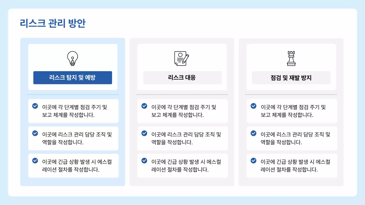 파랑 모던 업무 프로세스 기획서