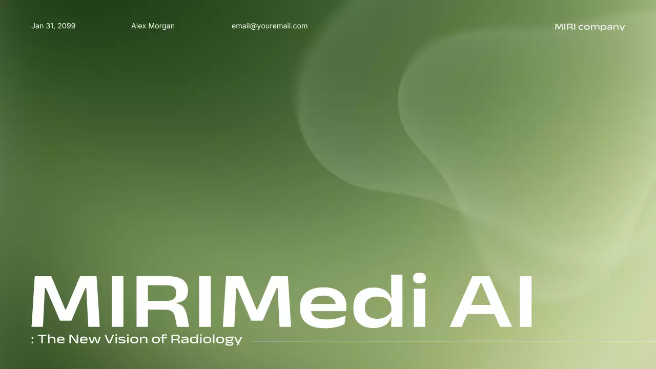 green minimalist AI radiology business