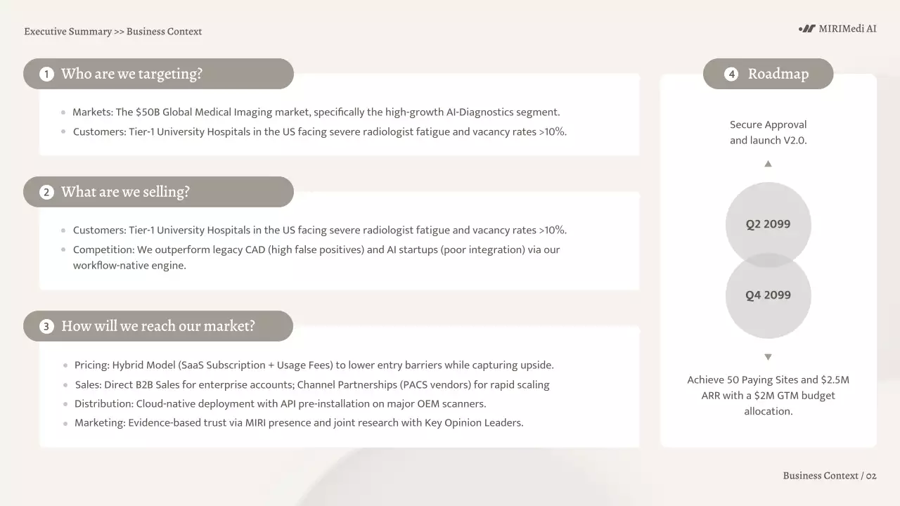 베이지색 미니멀리스트 AI 진단 비즈니스