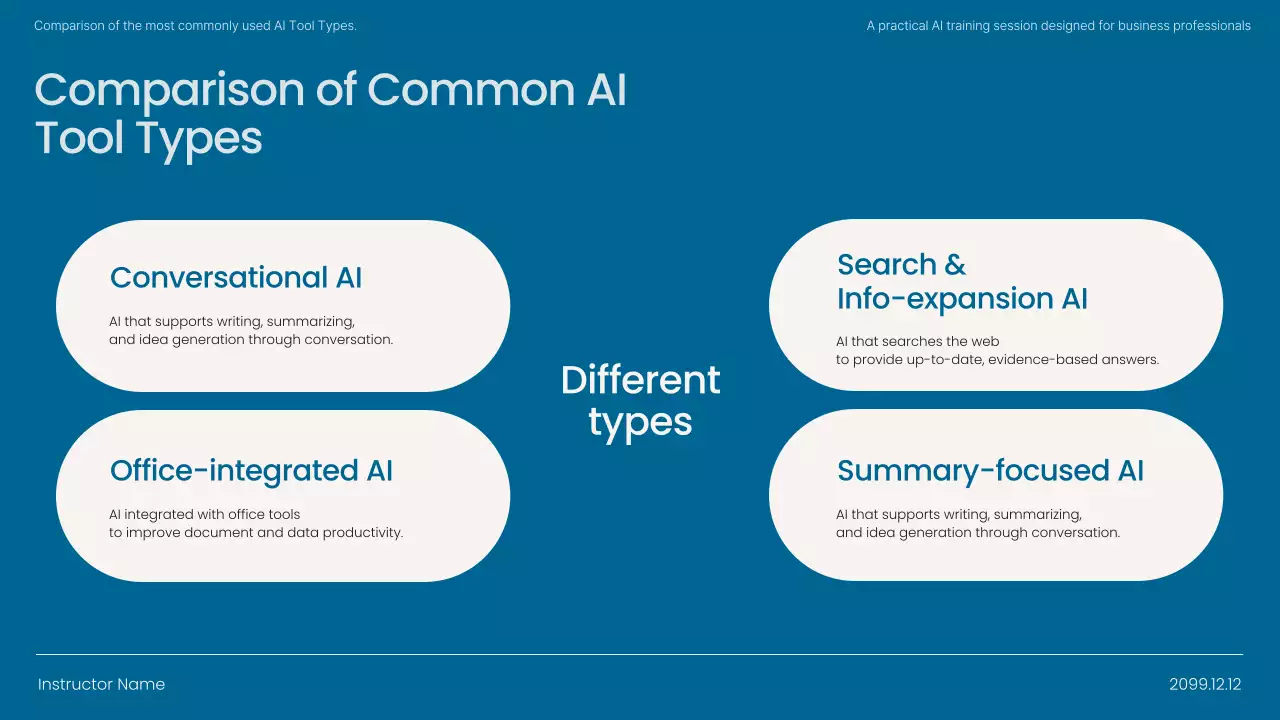 베이지 미니멀 AI 학습 가이드 프레젠테이션