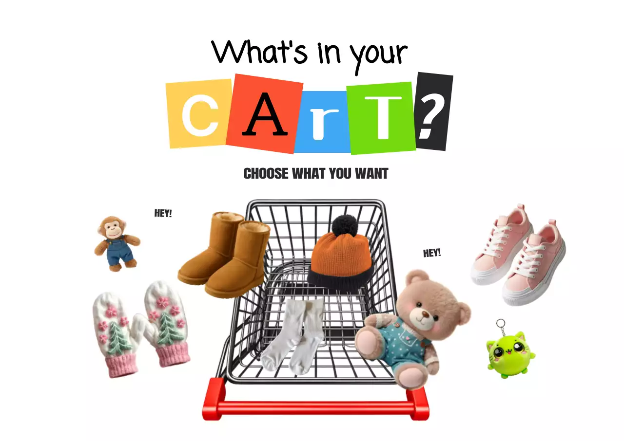 주황 팝아트 쇼핑 광고