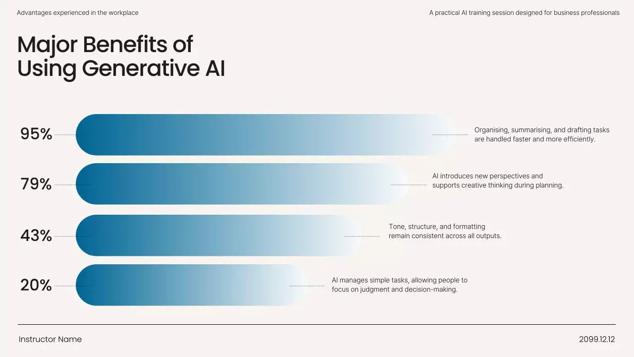 베이지 미니멀 AI 학습 가이드 프레젠테이션