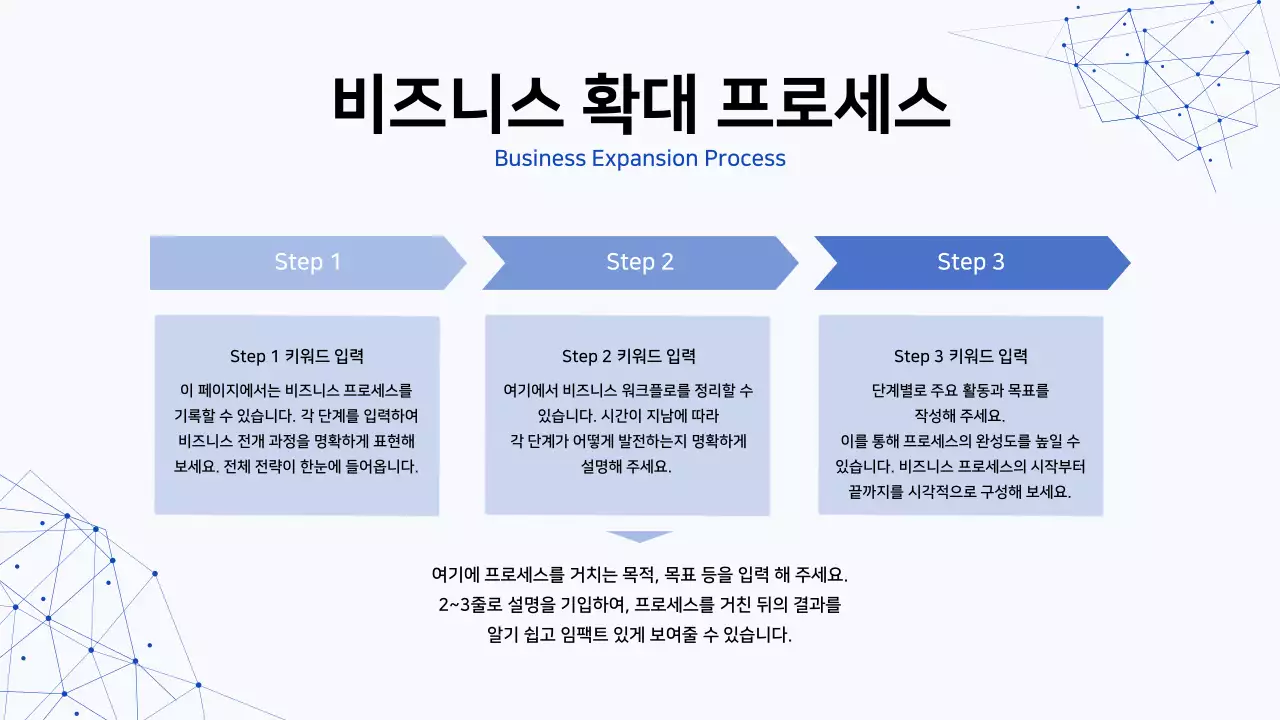 파랑 깔끔 비즈니스 기획