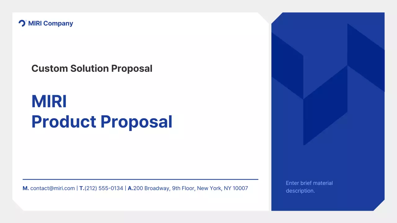 Blue Clean Customized Solution Proposal Plan