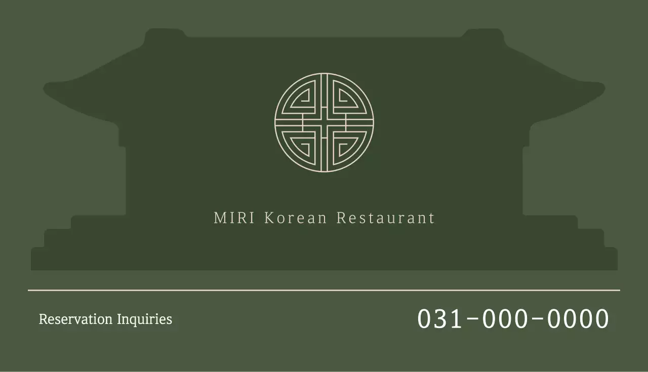 Kaki Traditional Restaurant Business Card