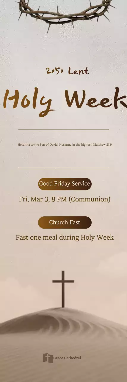 Brown Simple Holy Week Guide