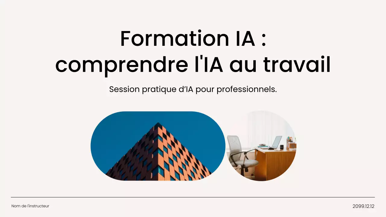 Présentation du guide de formation à l'IA minimaliste beige