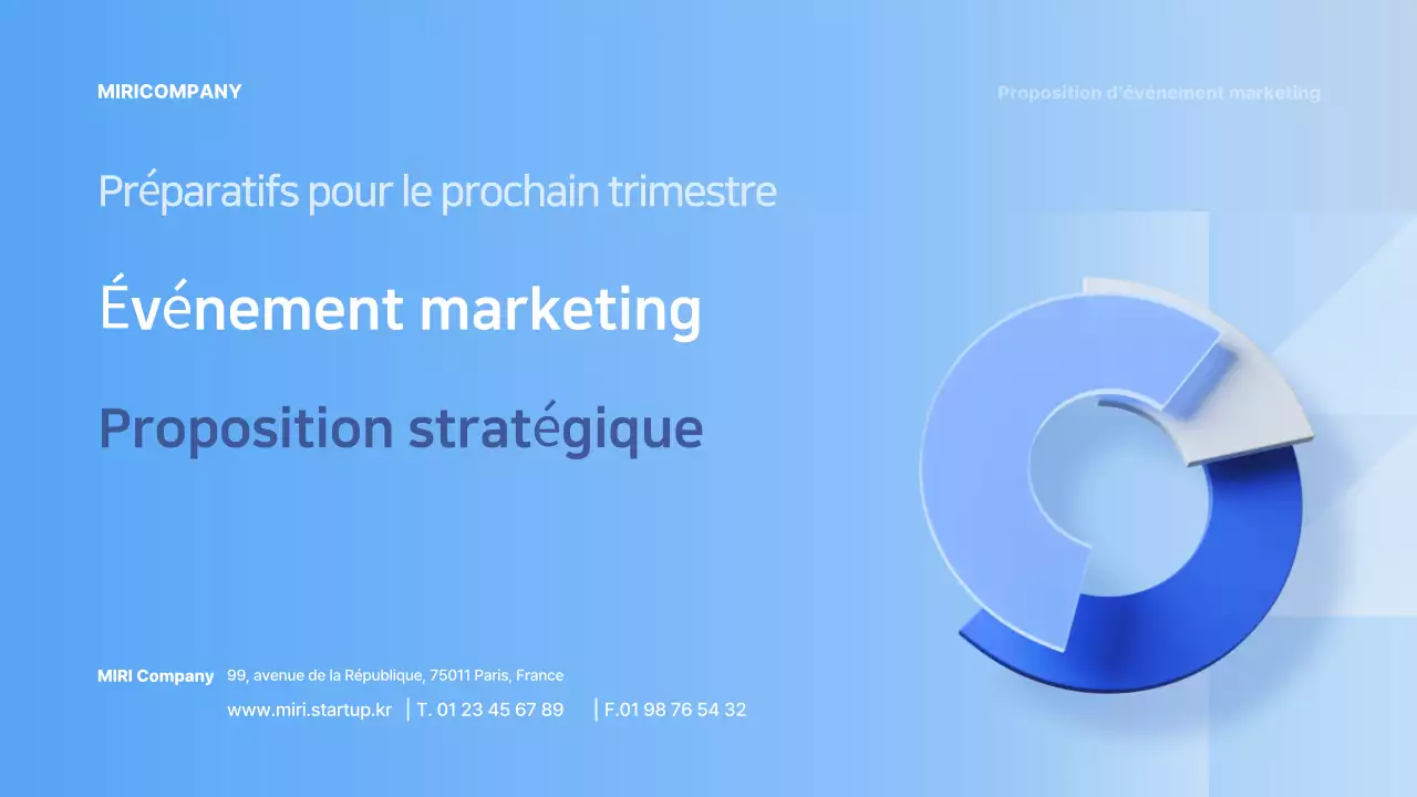 Livre de planification d'événements marketing moderne bleu