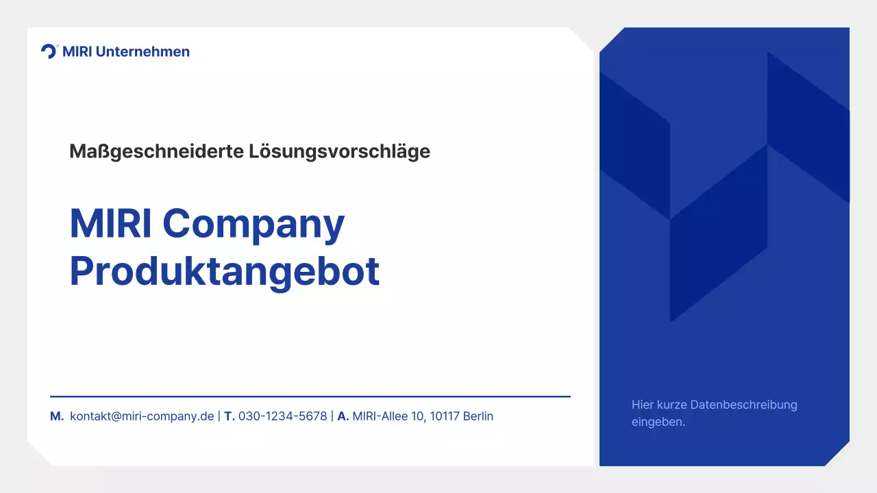 Blue Clean – Angebotsplan für eine kundenspezifische Lösung