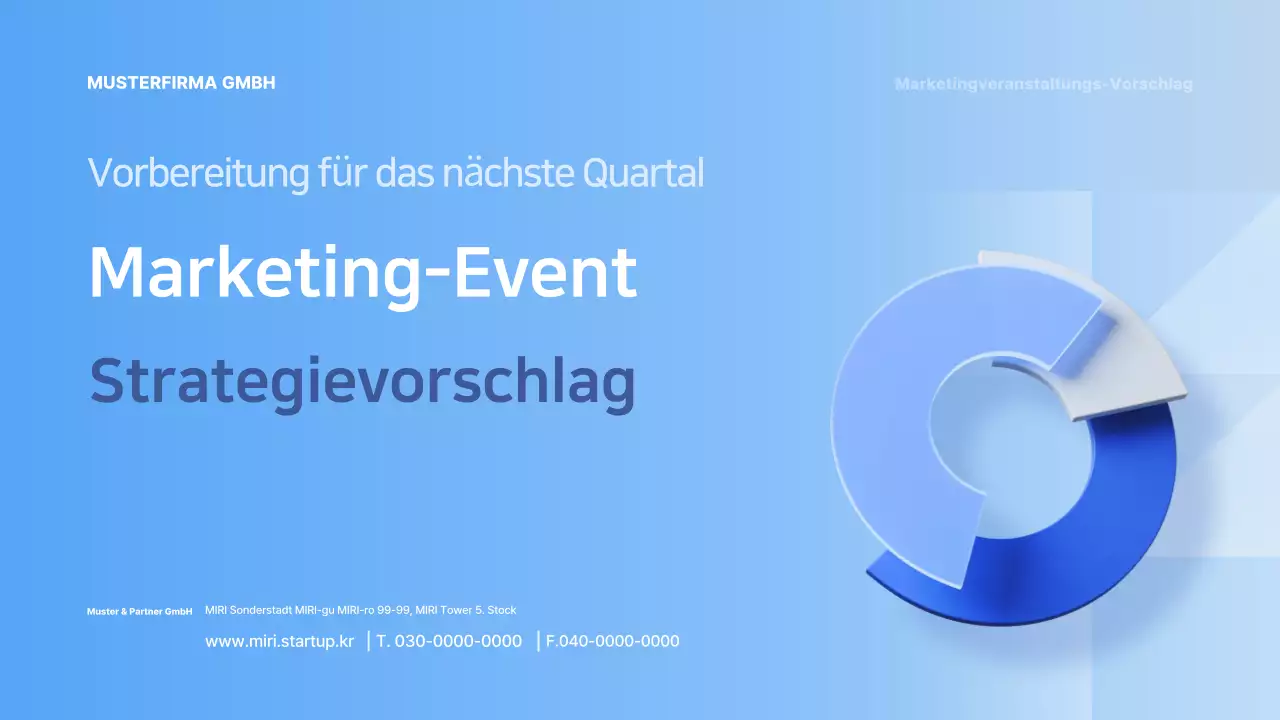 Blue Modern Marketing Eventplanungsbuch