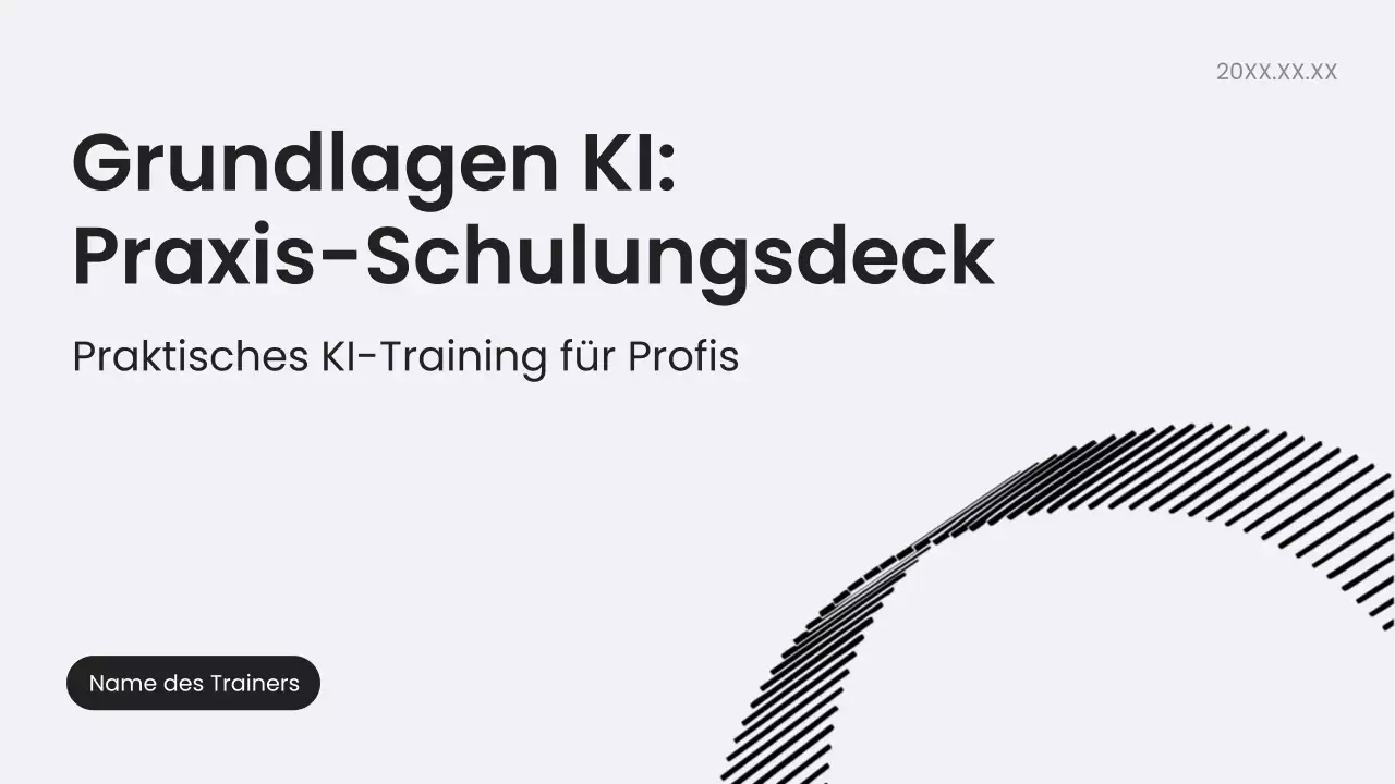 schwarzer moderner KI-Trainingsleitfaden