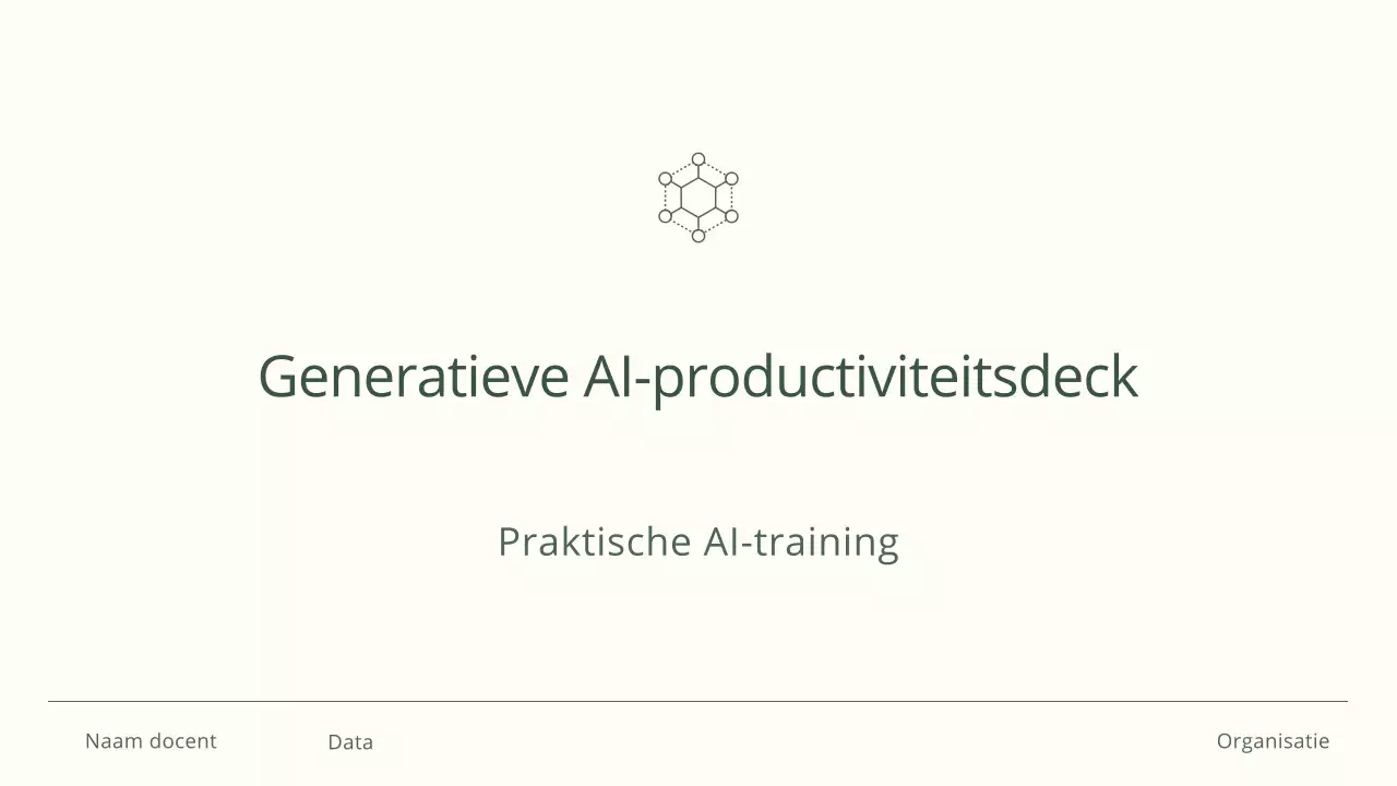 Groene minimalistische AI-trainingshandleiding