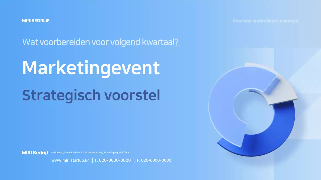 Blauw Modern Marketing Evenementenplanningsboek