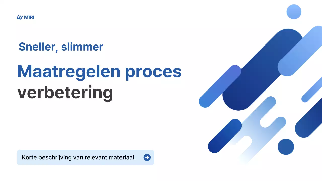 Blauwe moderne handleiding voor procesplanning