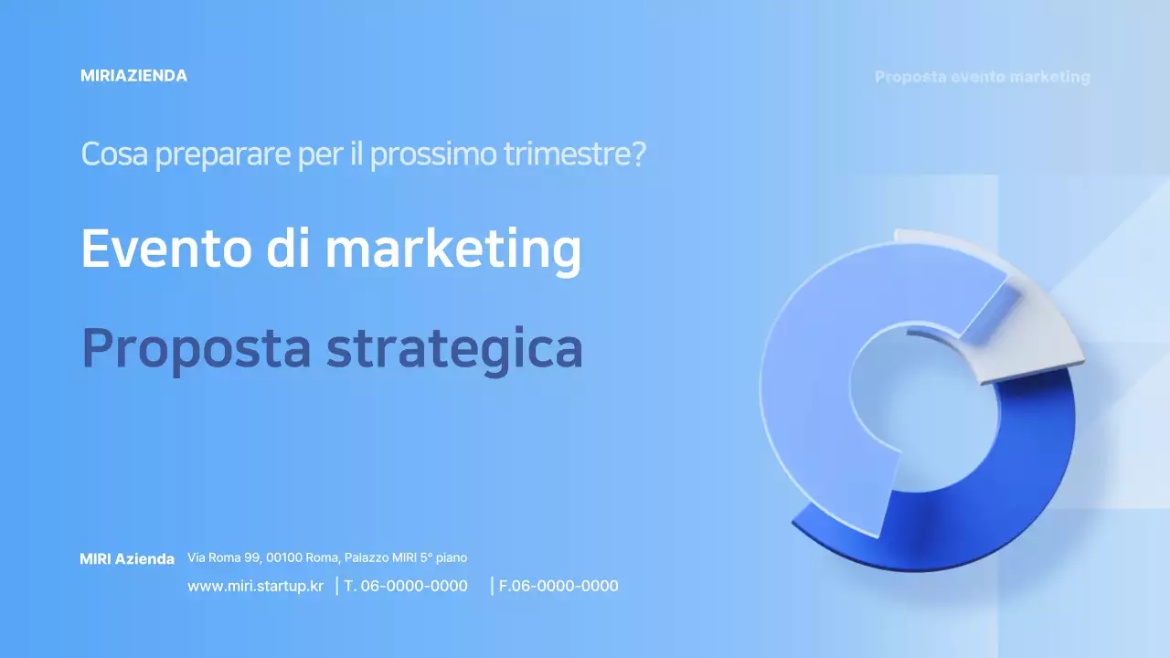 Libro di pianificazione di eventi di marketing moderno blu