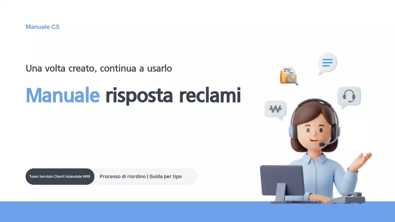 Guida al manuale di risposta ai reclami semplici blu