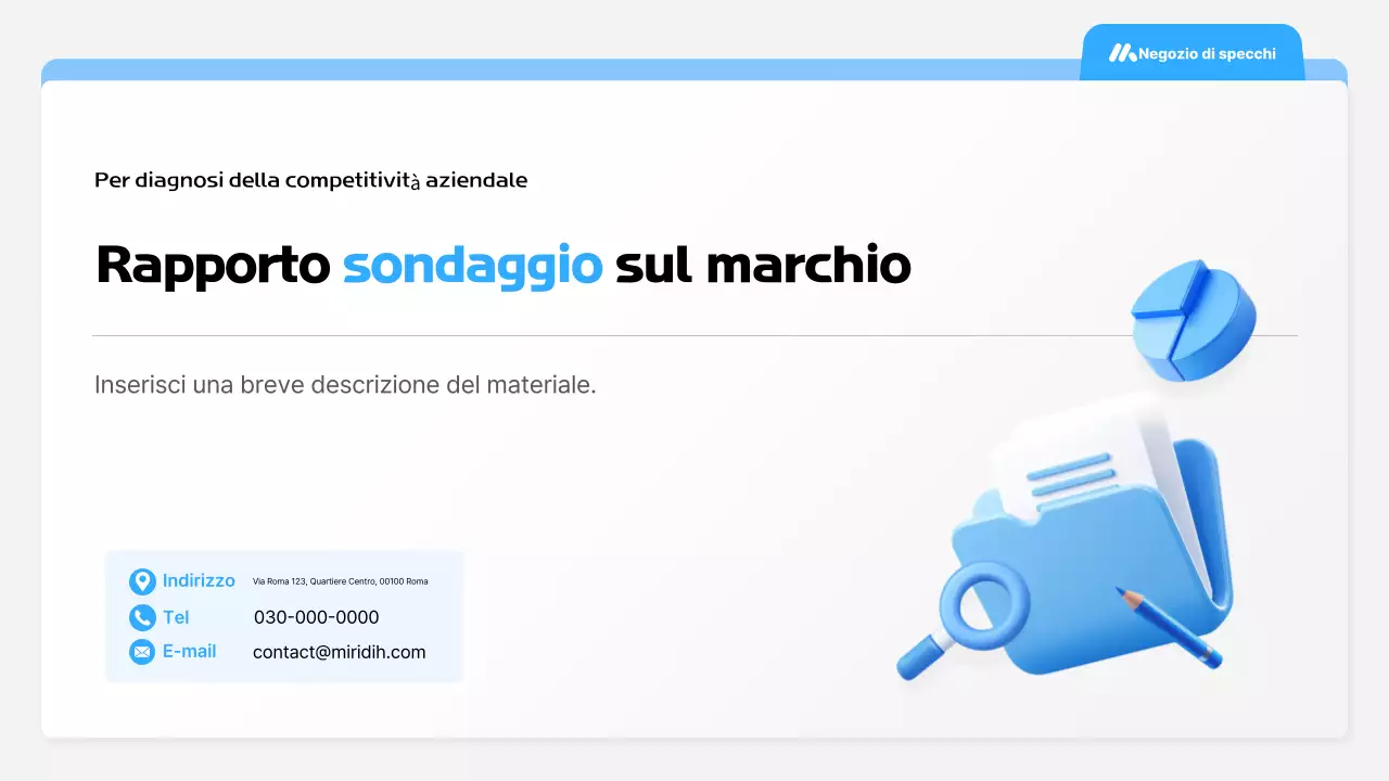 Guida al rapporto di indagine sul marchio Blue Clean