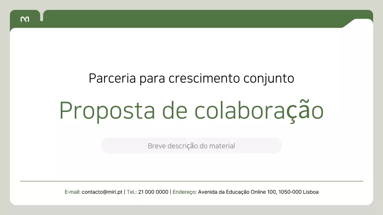 Guia de Proposta de Colaboração Simples e Sustentável