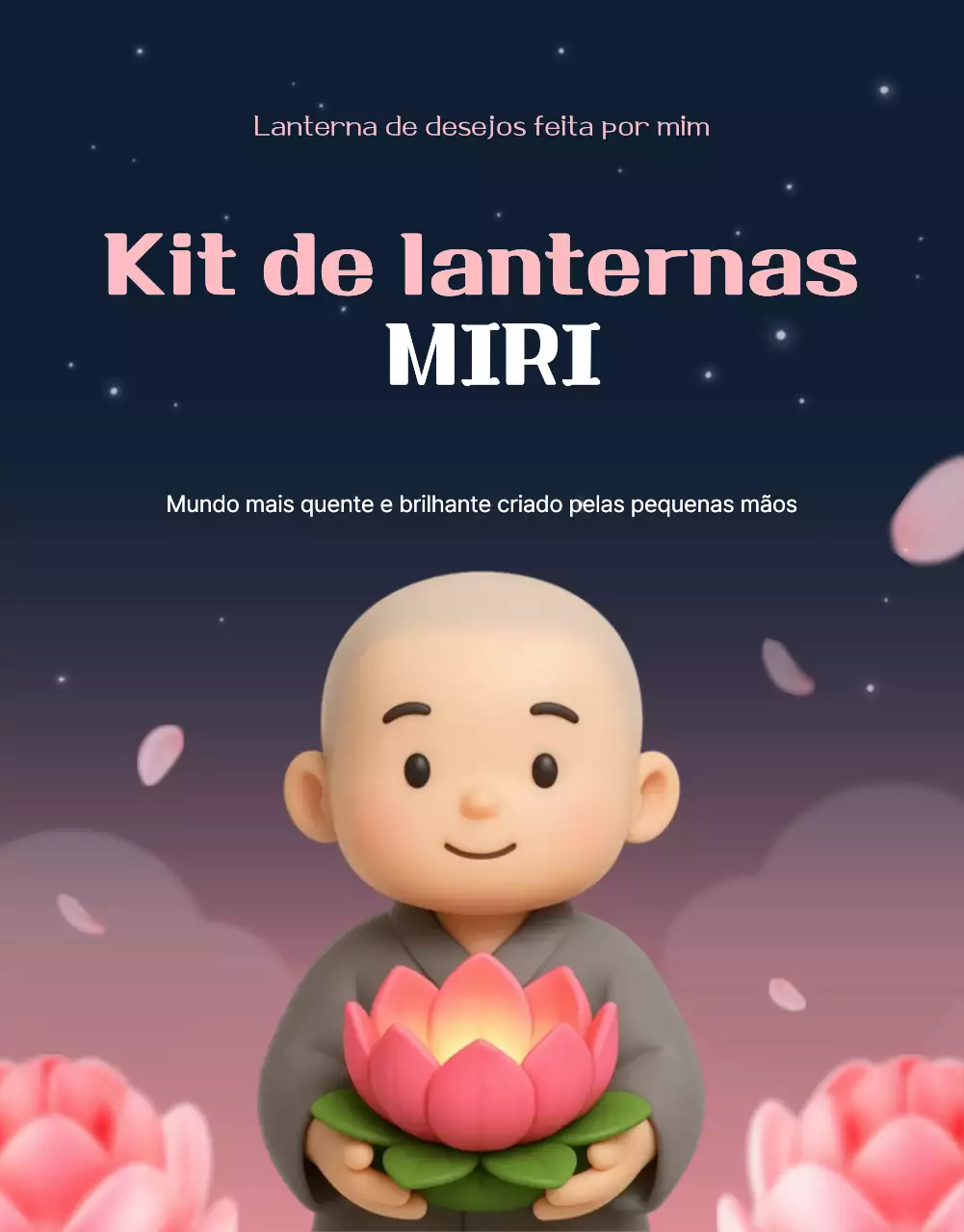 Kit para fazer uma lanterna minimalista rosa