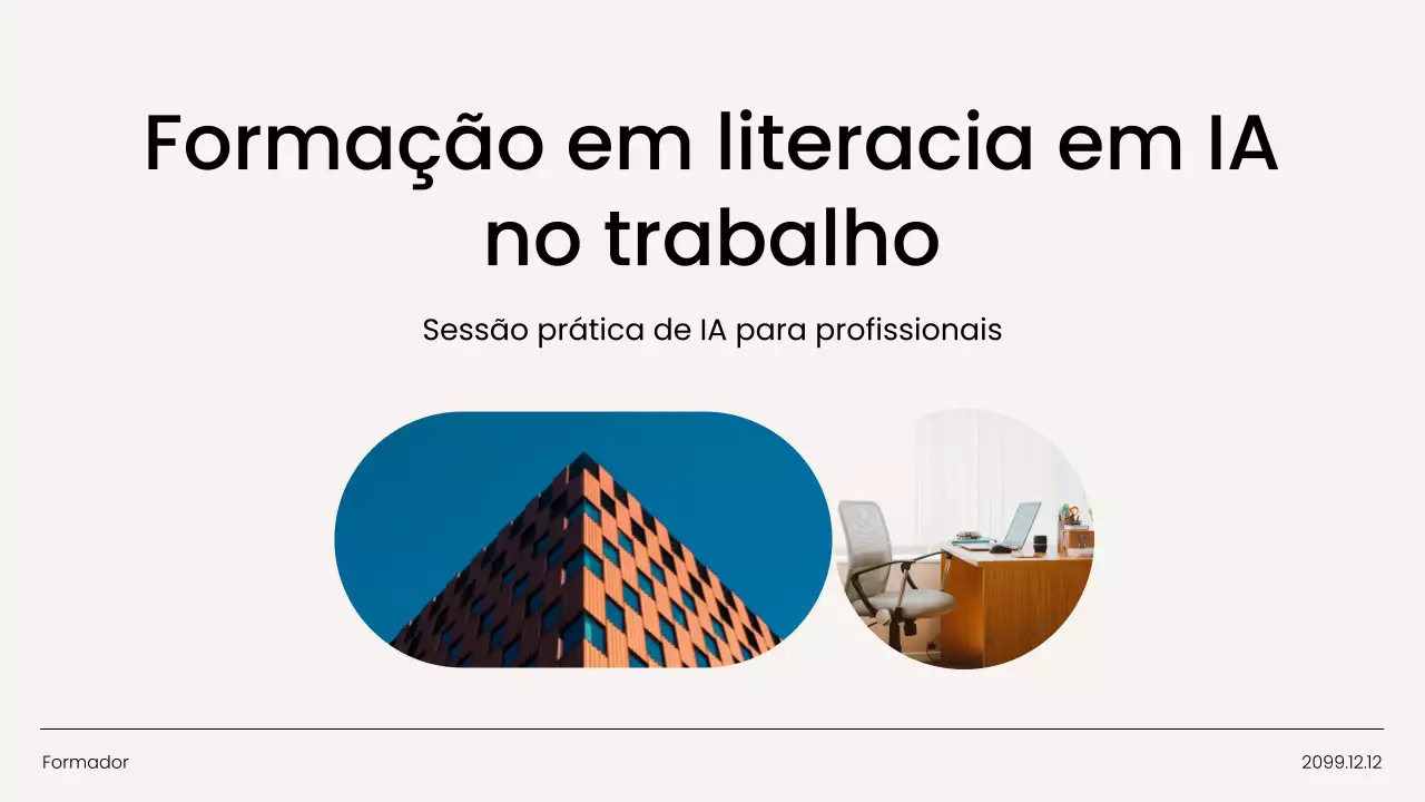 Apresentação do Guia de Treinamento de IA Minimalista Bege