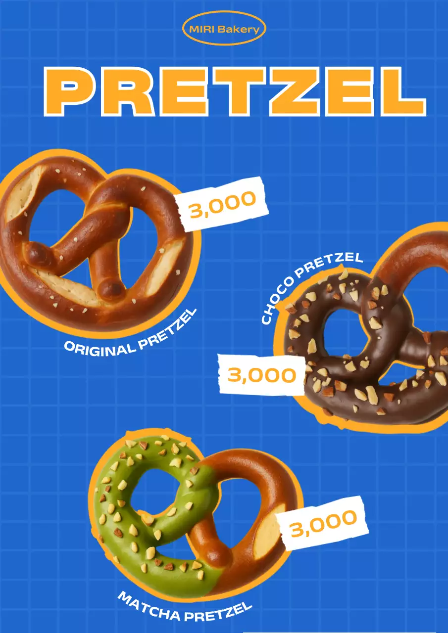 파랑 모던 베이커리 메뉴 홍보