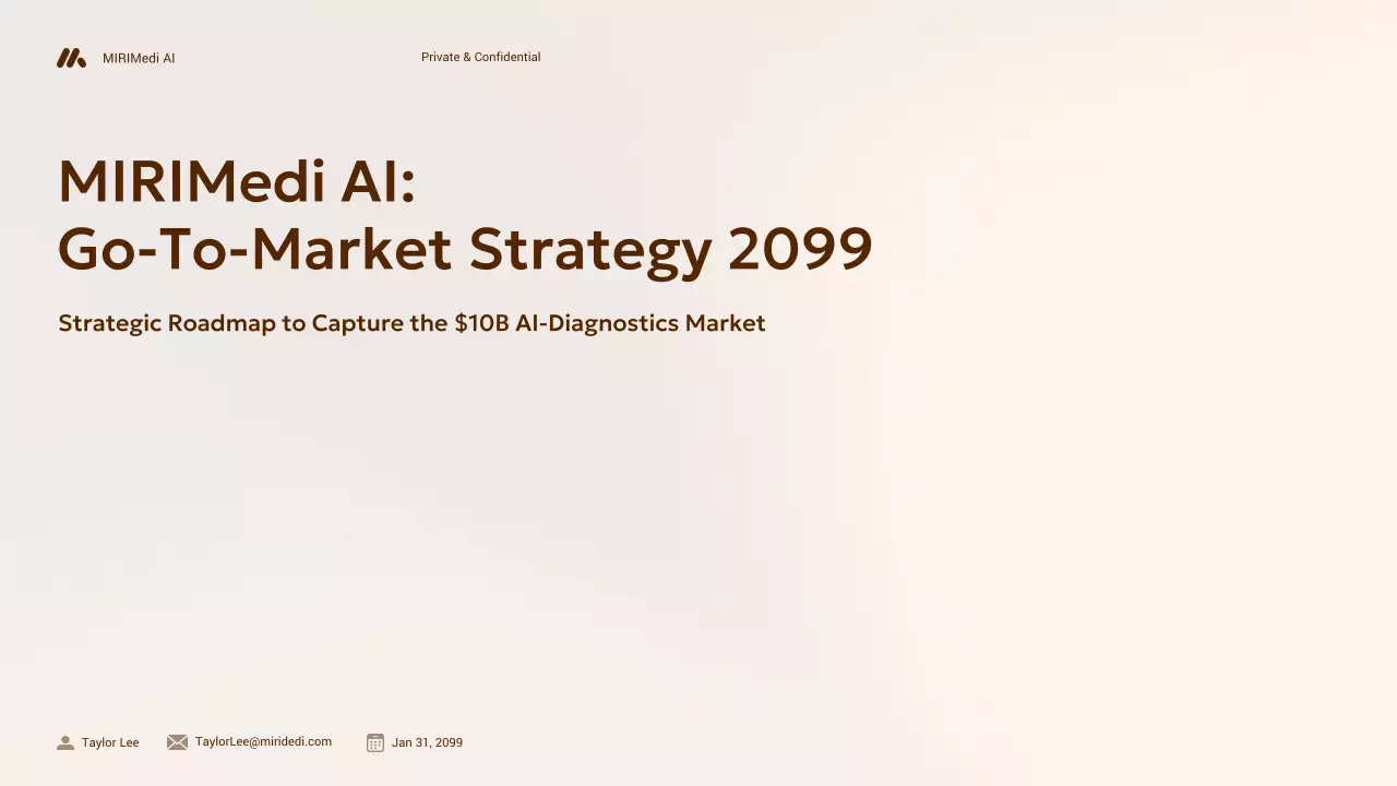 beige professional AI diagnostics business